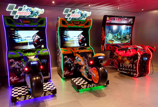 Arkade speletjies op die MSC Musica